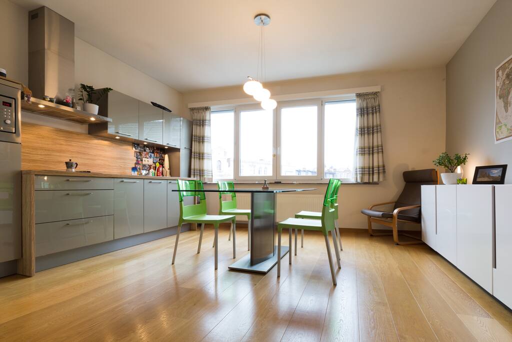 Very bright and large living room.