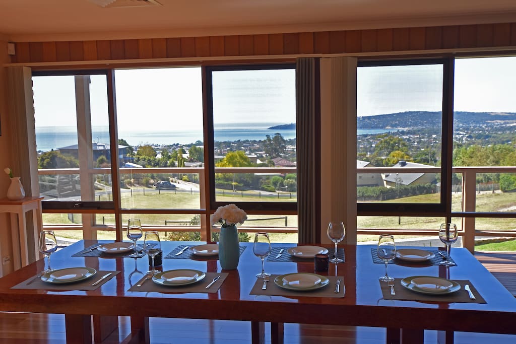 Inside dining with beautiful outlook