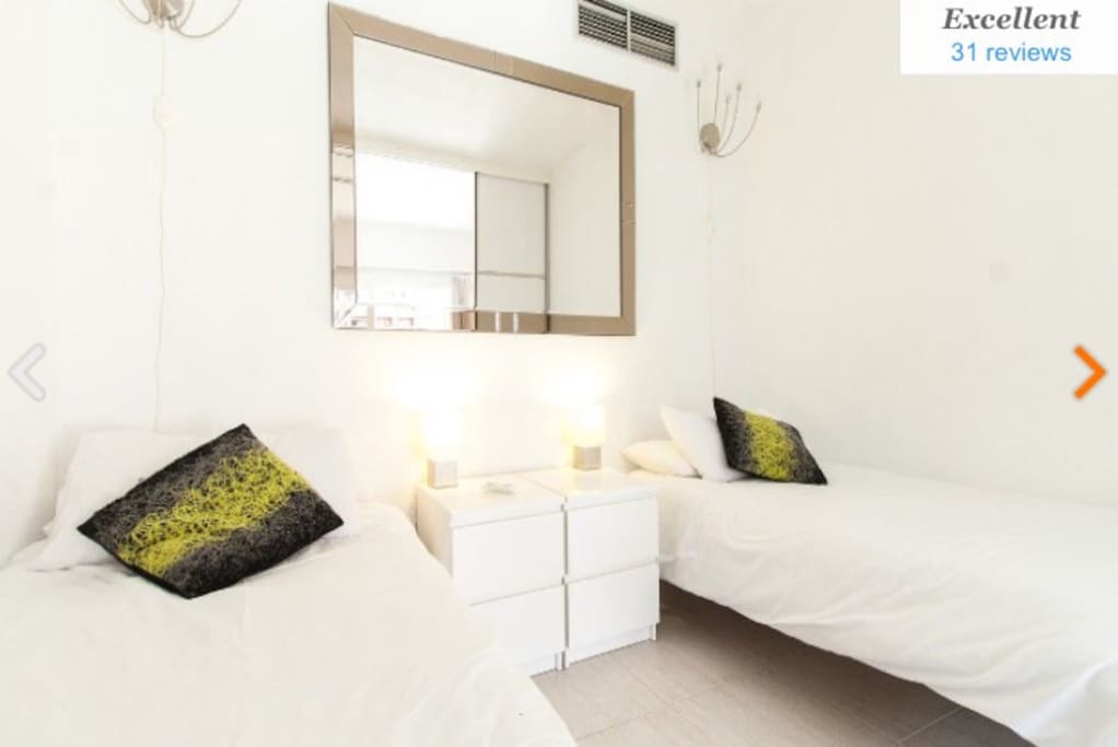 Fully Enclosed Bedroom Choose Two beds or One Huge King Size )
All Have Memory Foam for a perfect nights Sleep