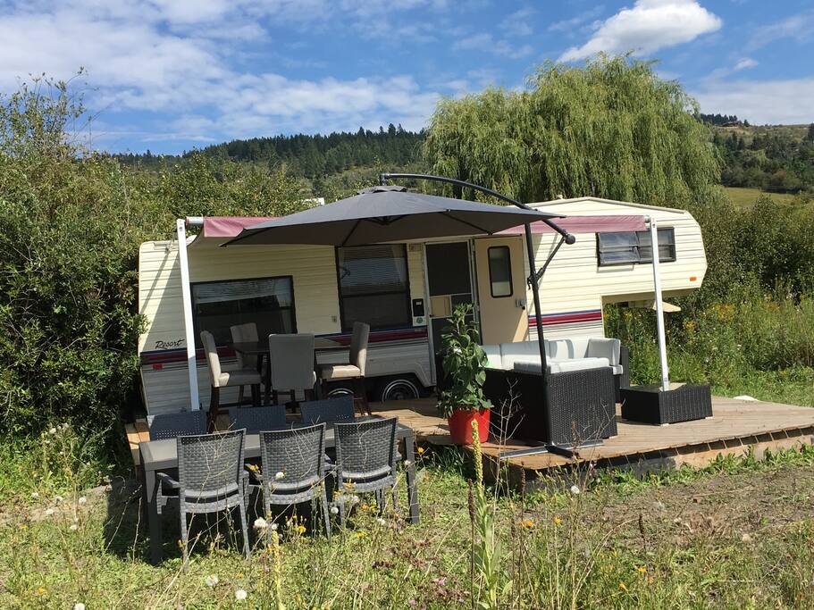 Ext. BBQ area, Second shower and Well furnished deck.