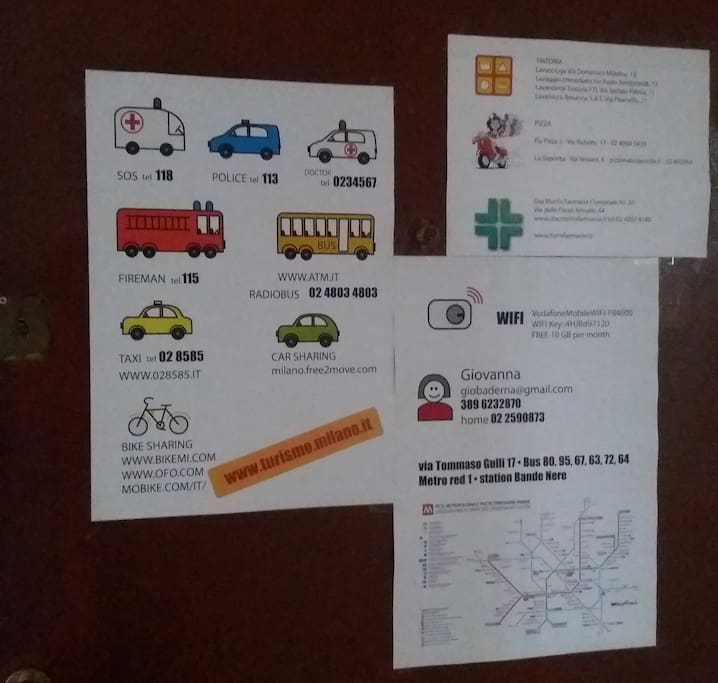 Troverete informazioni sui mezzi pubblici, bike e car sharing, le emergenze, i servizi in quartiere dalla lavanderia alla pizza a domicilio