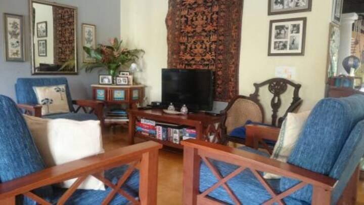 The living room at our B&B and Homestay.