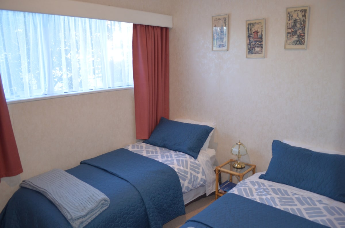 חדר שינה שני עם שתי מיטות יחיד