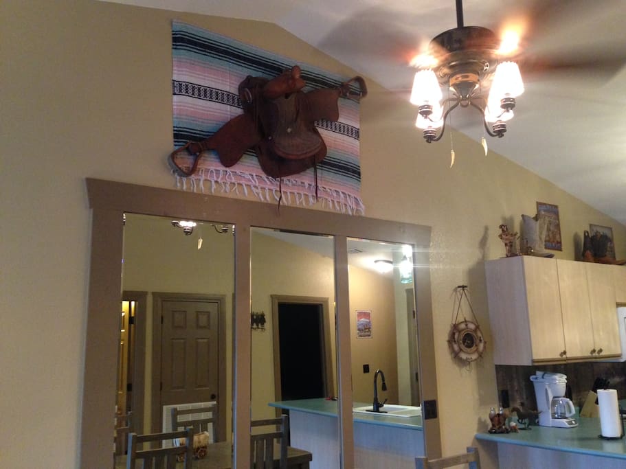 open floor plan / vaulted ceilings