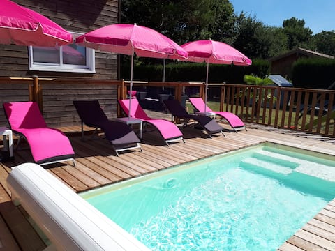 La Valentine: Villa with pool at Lake Hourtin