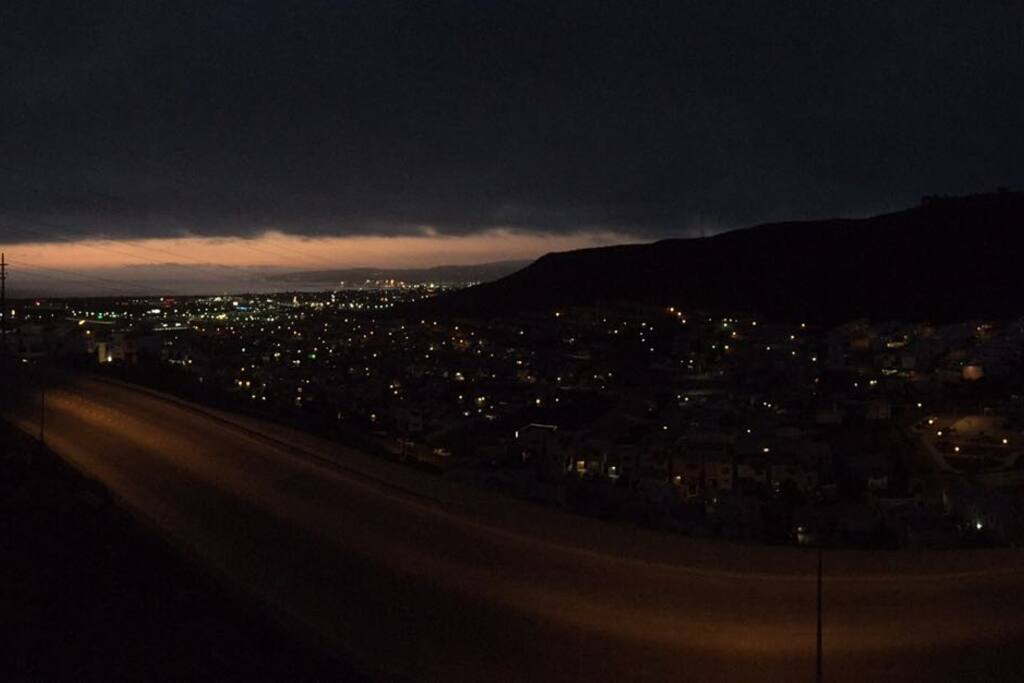 Amazing views from property of the city at night and the ocean.