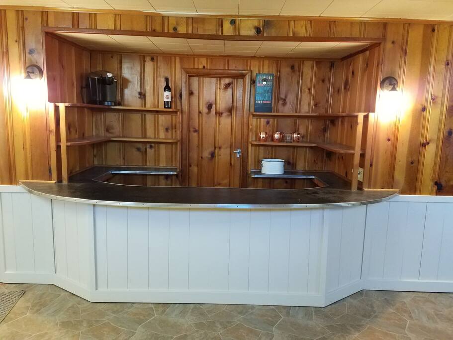 Bar in the basement with Keurig