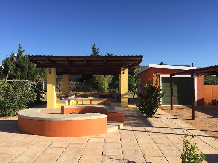 There is a big entertainment area with gazebo, boma, soccer/badminton field and olive grove.