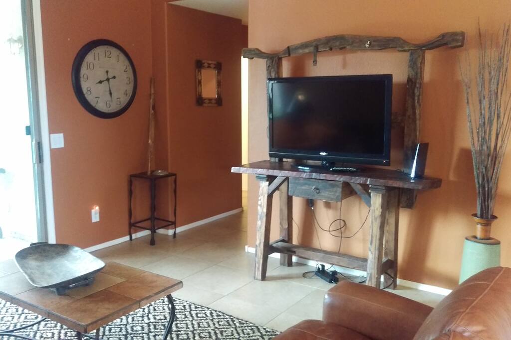 Main living room with patio doors open floor plan.