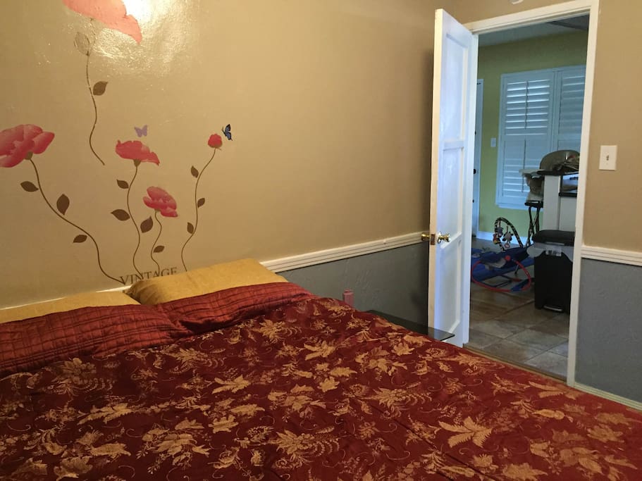 Your room is next to the kitchen