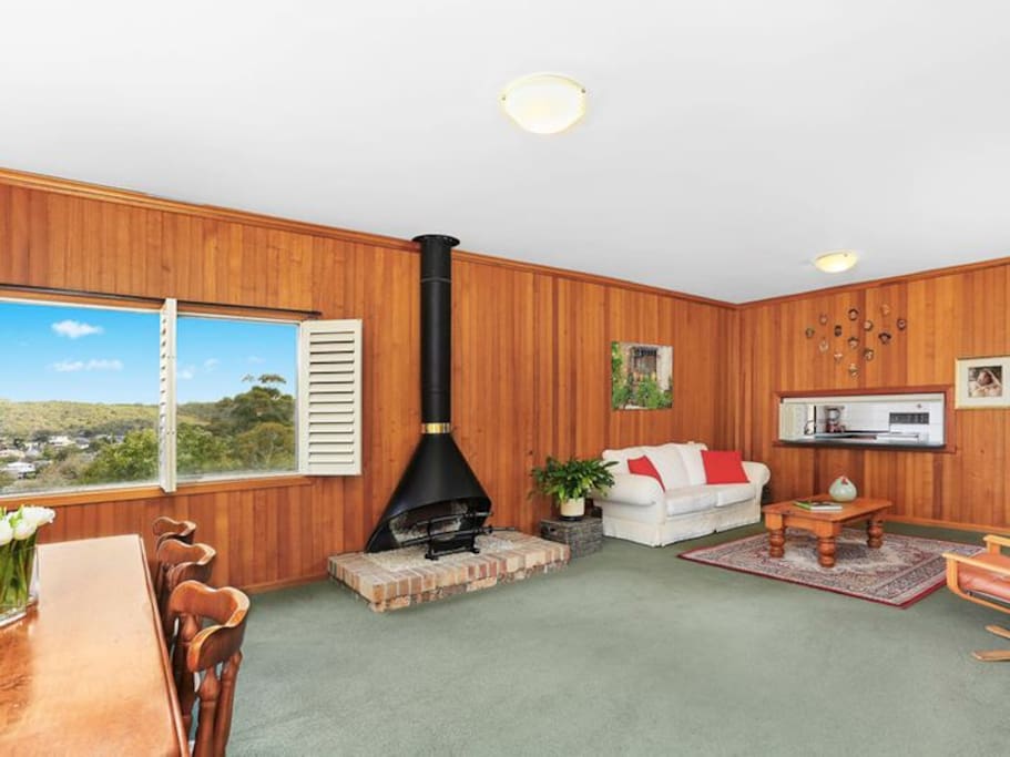 huge lounge room and dining table