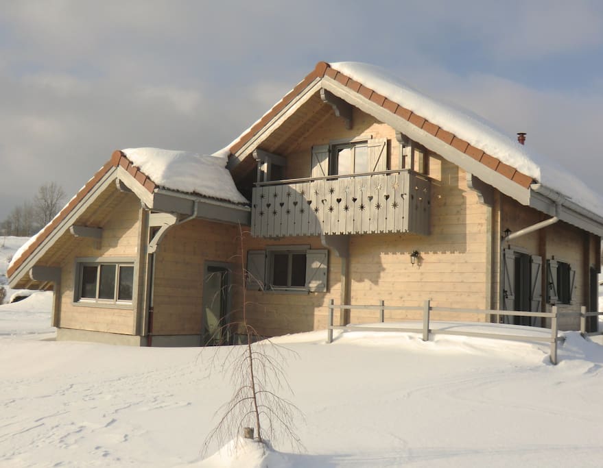 Chalet façade sud - Hiver