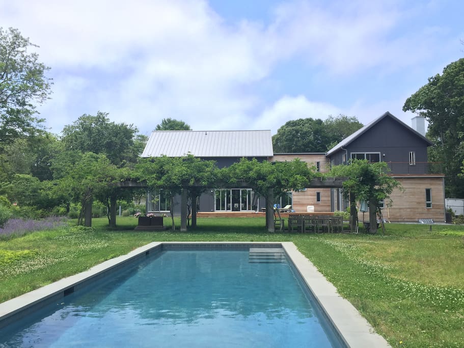 Large private yard with heated gunite pool - shared