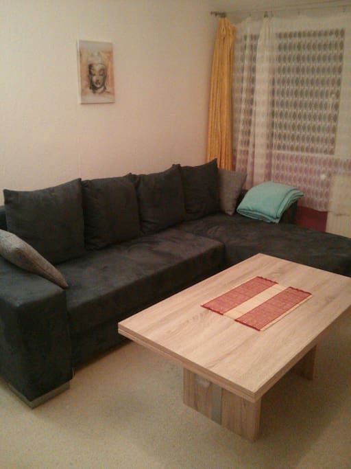 Schlafcouch im Wohnzimmer