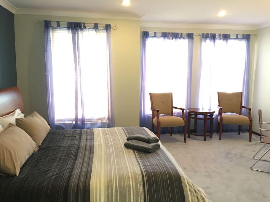 Master bedroom with private bath, toilet and walk in robe