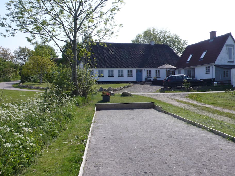 The house seen from the petanque course