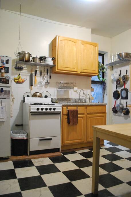 Feel free to use our kitchen :)