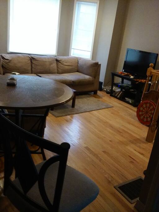 sleeping area/living room