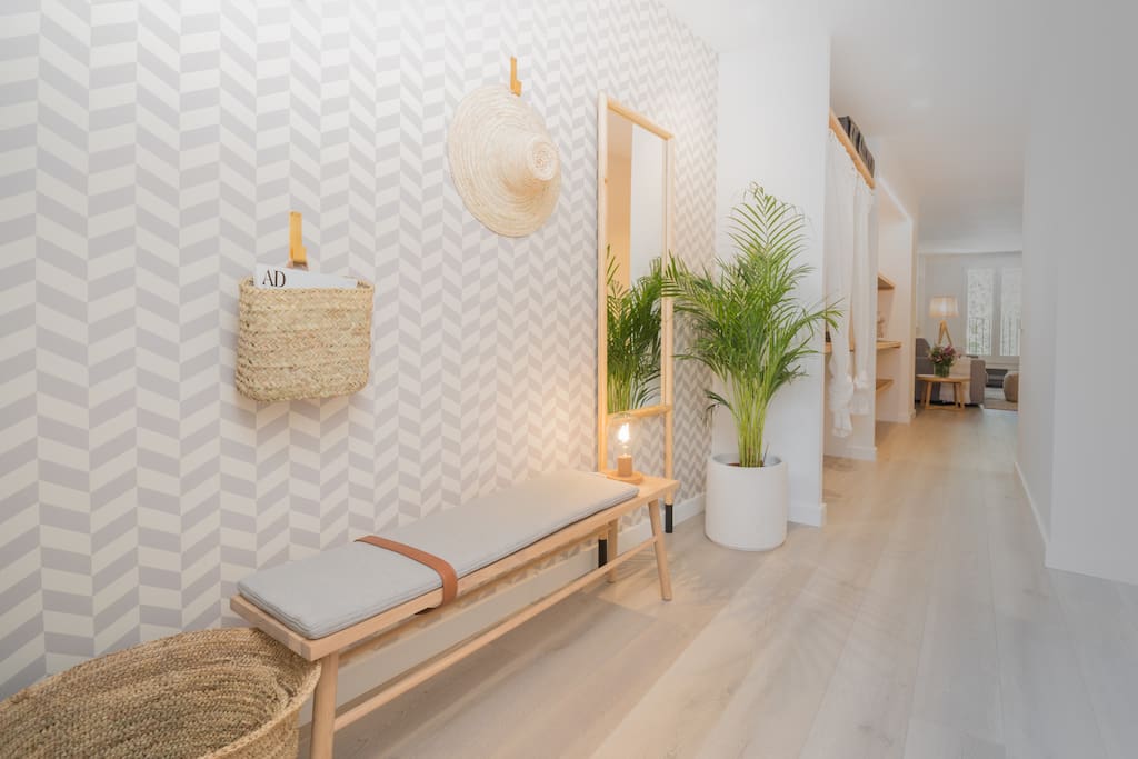 The entrance leads you to the open plan kitchen