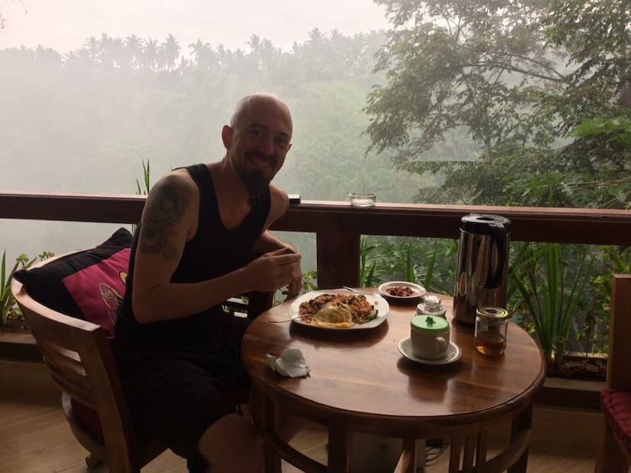 Breakfast from private balcony