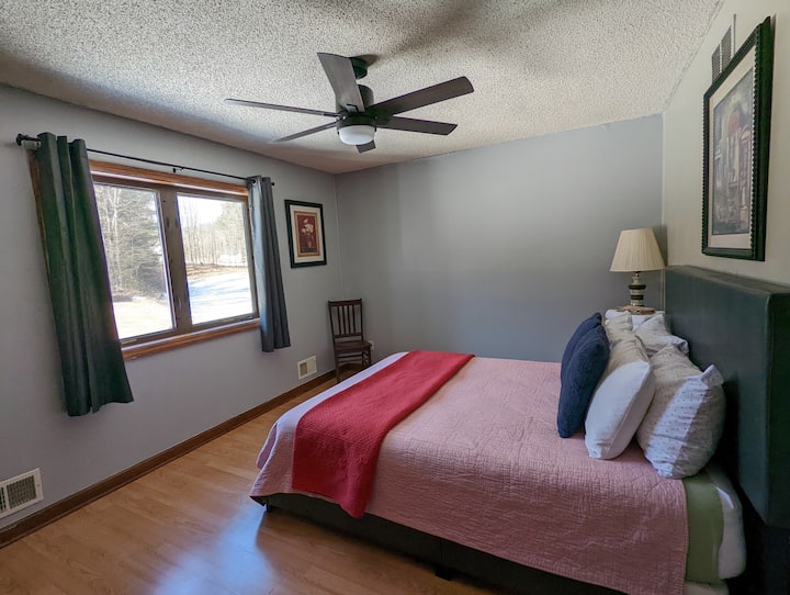 Queen bedroom on main living floor.