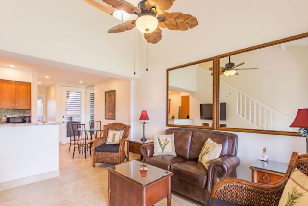 Living room with brand new furnishings