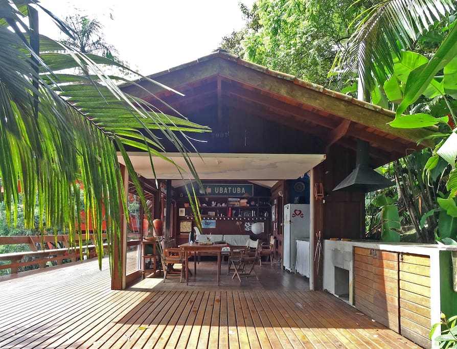 Casa vista da ducha