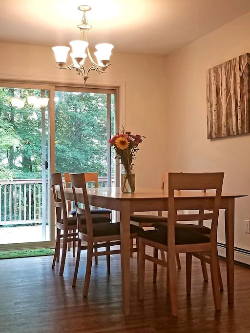 Dining room table and porch