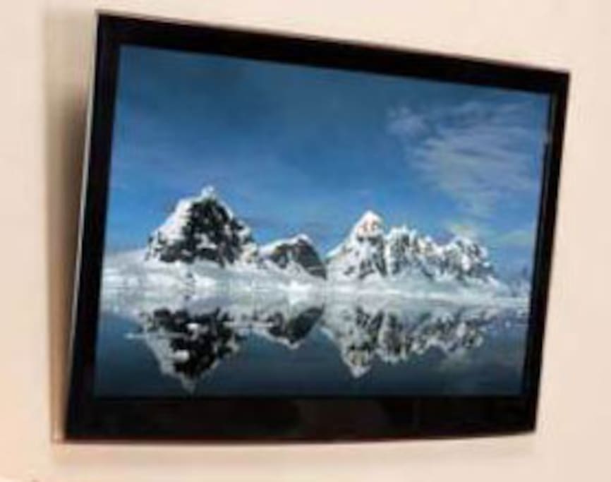 Flat screen HDTV with high speed internet