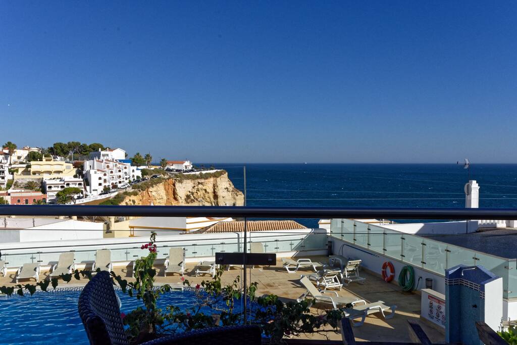 Breathtaking view from the bedroom/balcony of the Atlantic Ocean and Carvoeiro