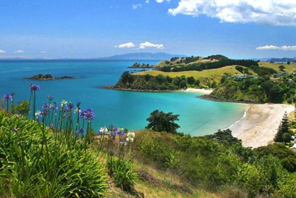 Palm Beach, a lovely swimming beach, 5 mins by bus, 15 mins walk.