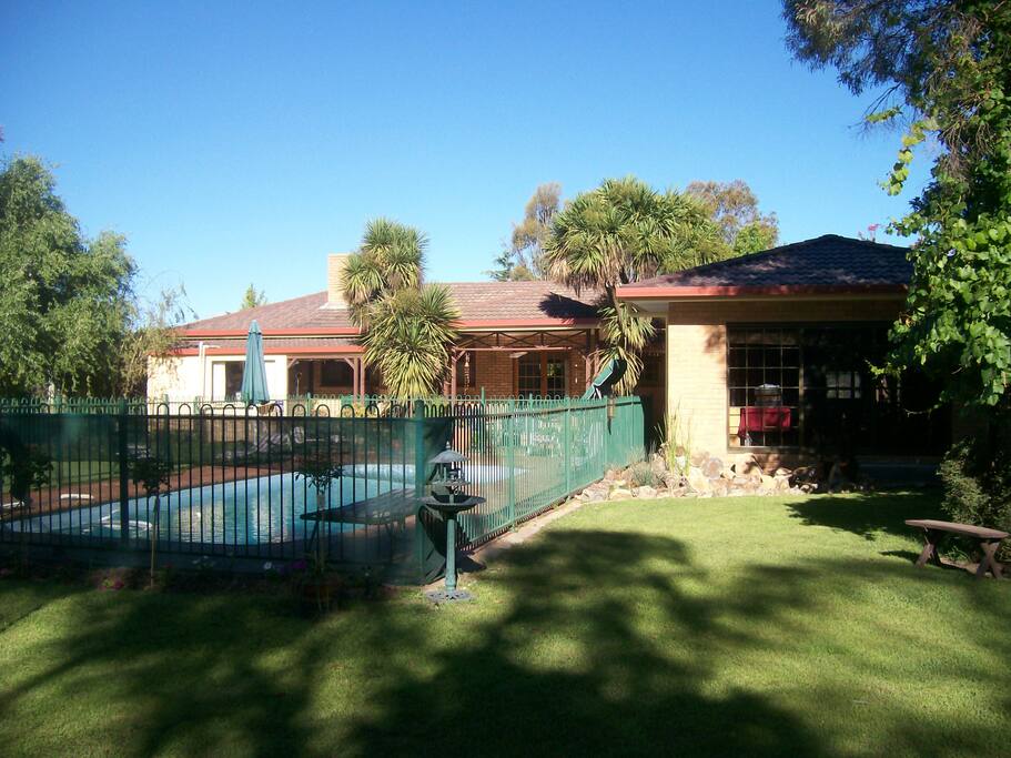 Inground pool and games room