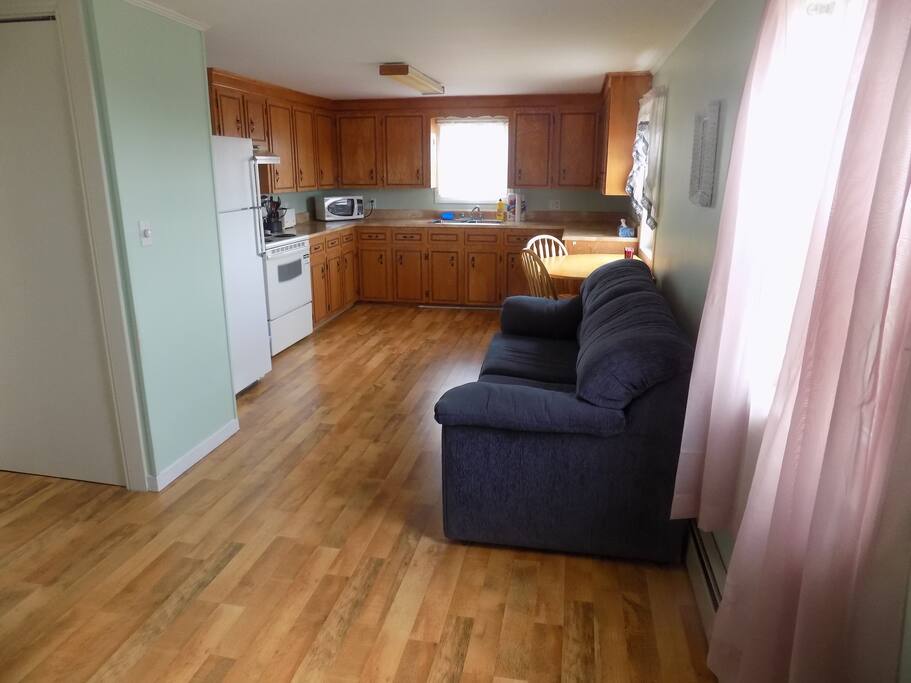 Kitchen / Livingroom with hide-a-bed sofa