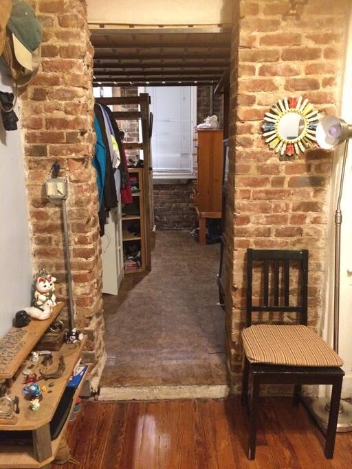This is the view over the main door to the room