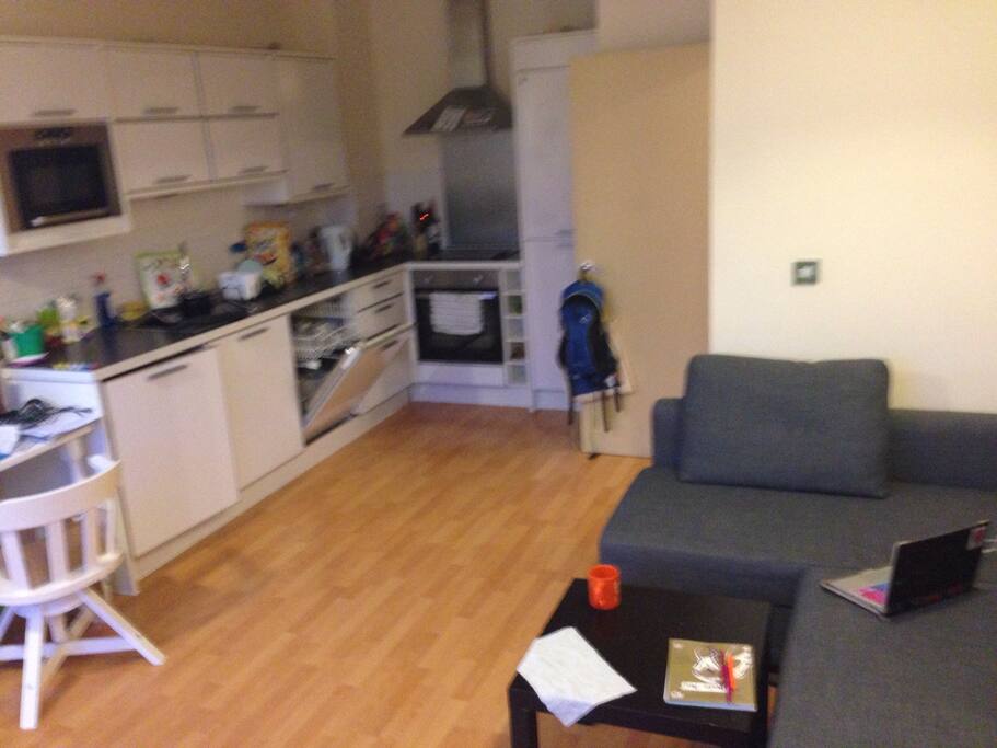 Kitchen and desk