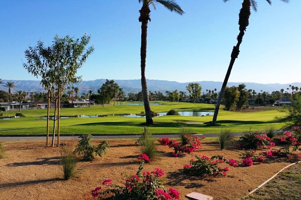 Double fairways, lakes and mountain views