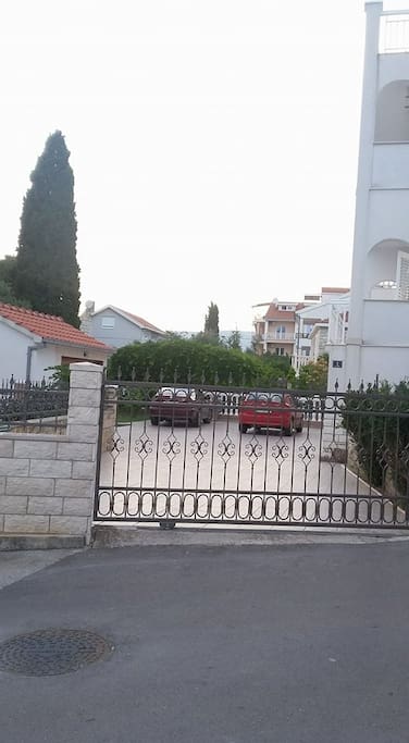building parking lot entrance