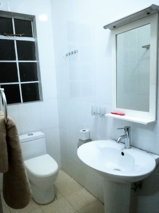 Own private toilet attached to bathroom