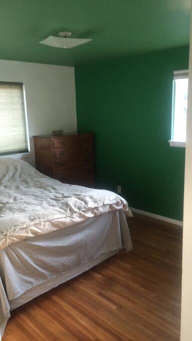 Room 1 with closet, mirror and large window with great view