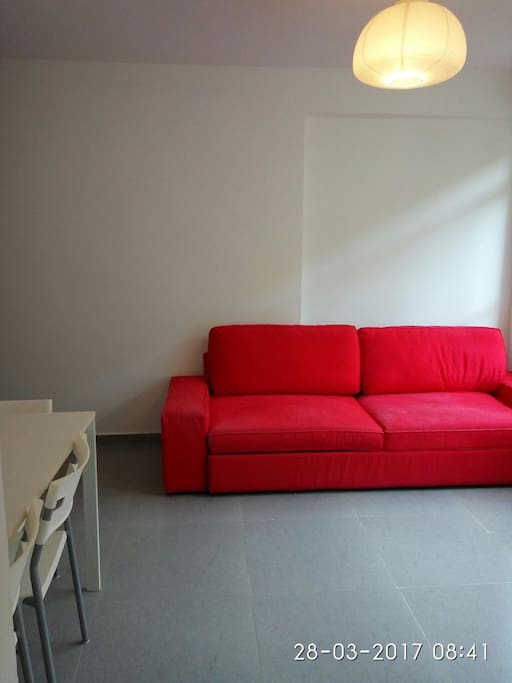 Very comfortable pull-out sleeper sofa.