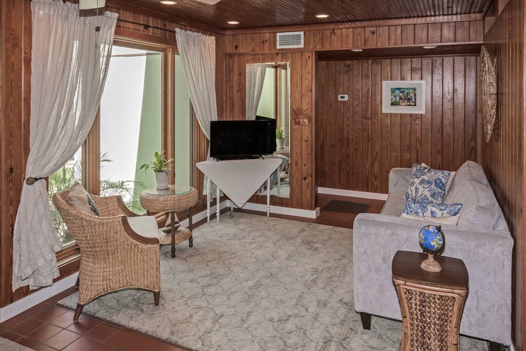Downstairs Living Room - couch has a full sized sleeper