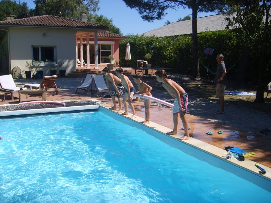 baignade ensoleillée