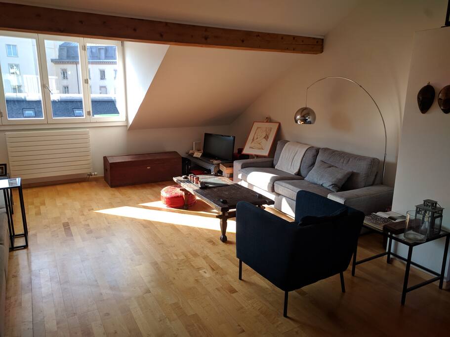 The east-facing side of the living area