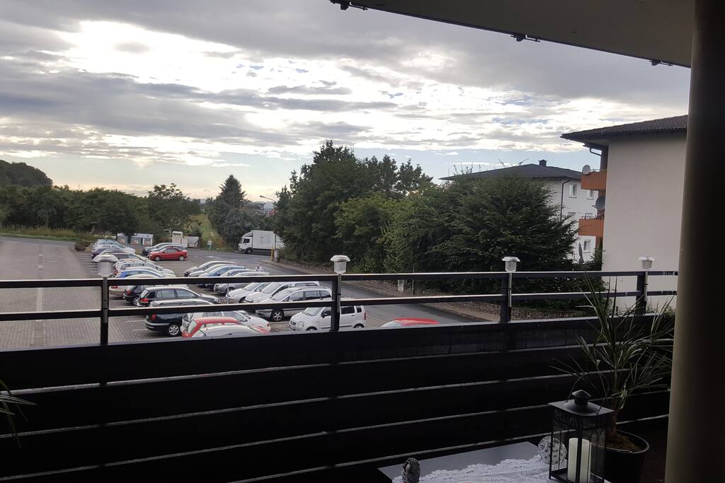 Ausblick vom Balkon.
Abens super Ausblick!!!!