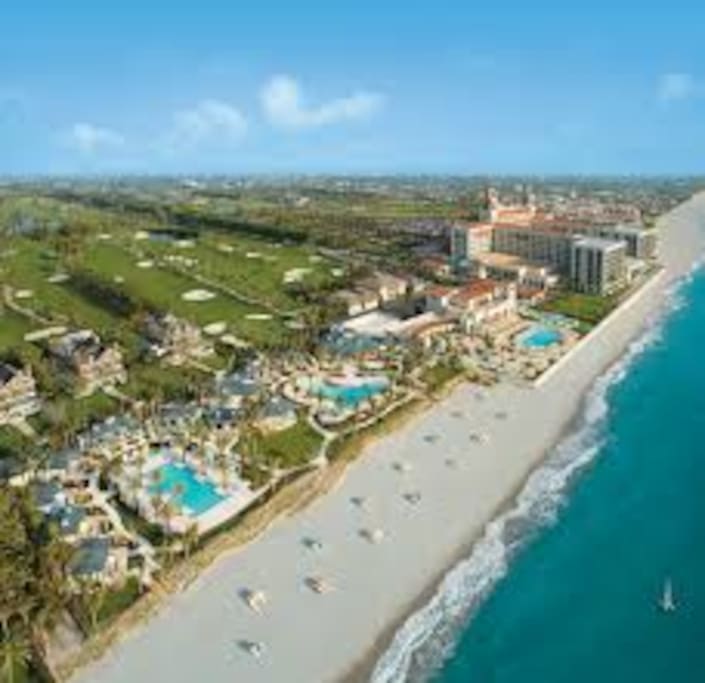 Arial view of the beach area