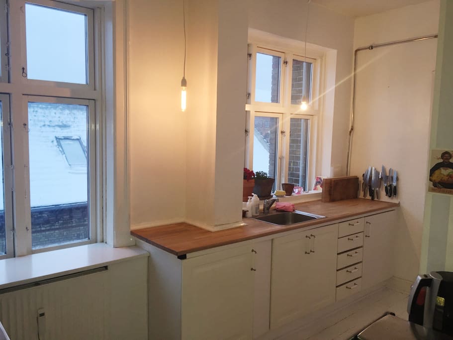 The kitchen.