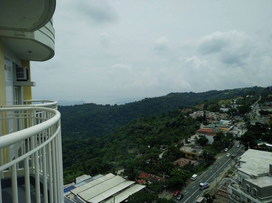 View from balcony with peripheral view of Taal