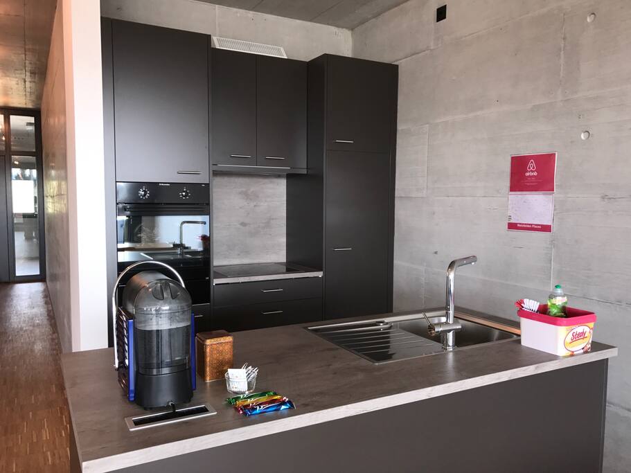 Brand New kitchen installed, Dishwasher, Stove, Oven, Microwave and the needed tools to cook :)