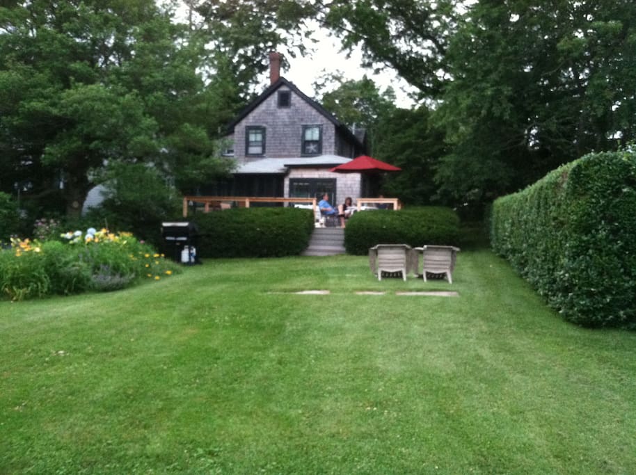 front lawn and cottage