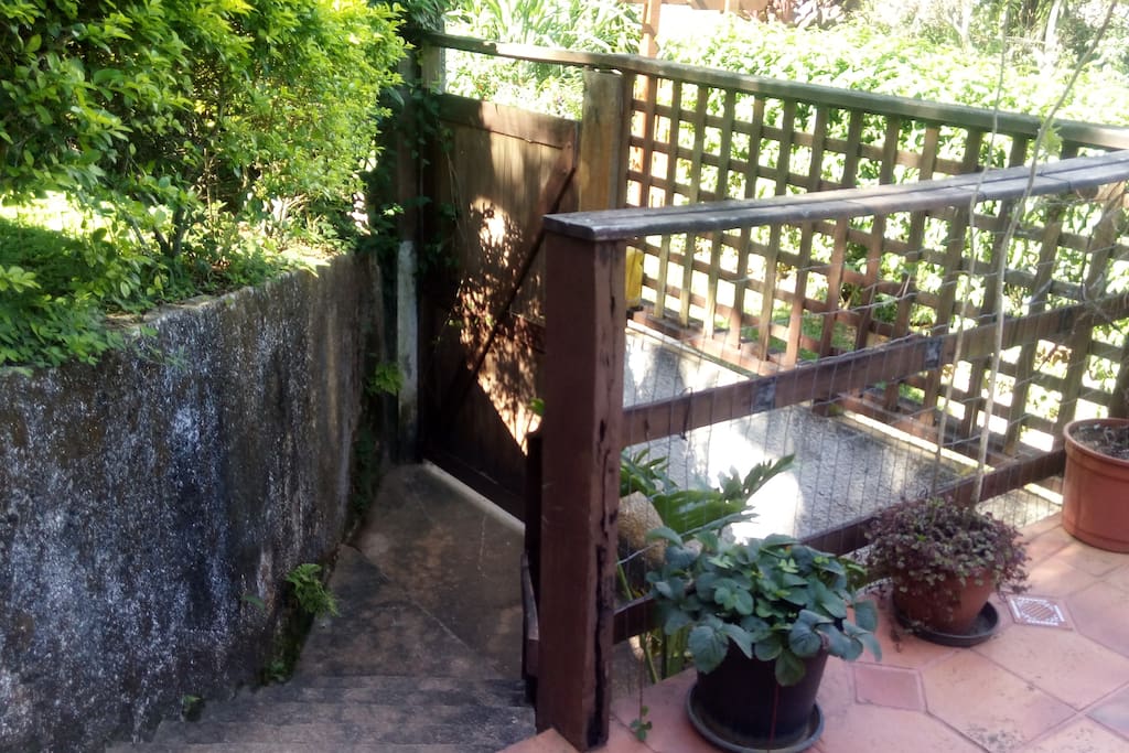 a entrada da casa